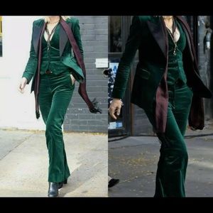 Women’s Green Velvet Suit 3 pc